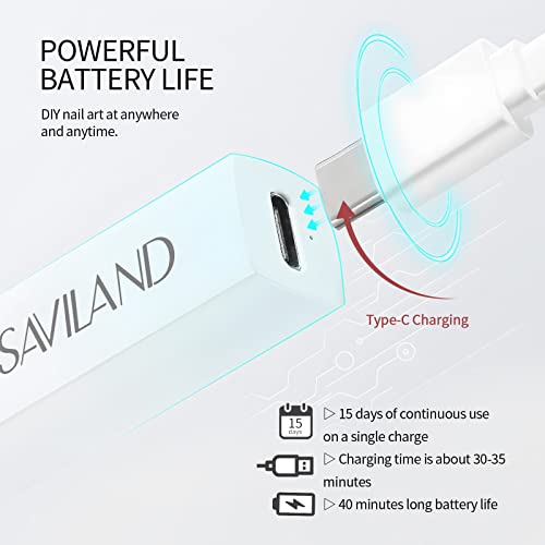SAVILAND U V Light for Nails: Handheld Gel Lamp for Gel Nails Flash Cure Lamp for LED Nail Lamp Portable Mini Nail Dryer Polish Nail Glue USB Flashlight Home DIY Manicure Art