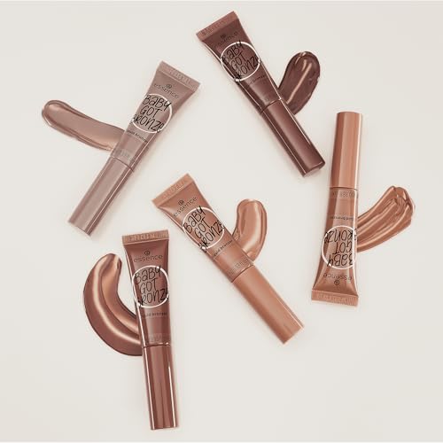 essence | Baby Got Bronze Liquid Bronzer | Lightweight, Buildable, Natural Finish with Sponge Applicator| Vegan & Cruelty Free (10 | Sweet Shadows)