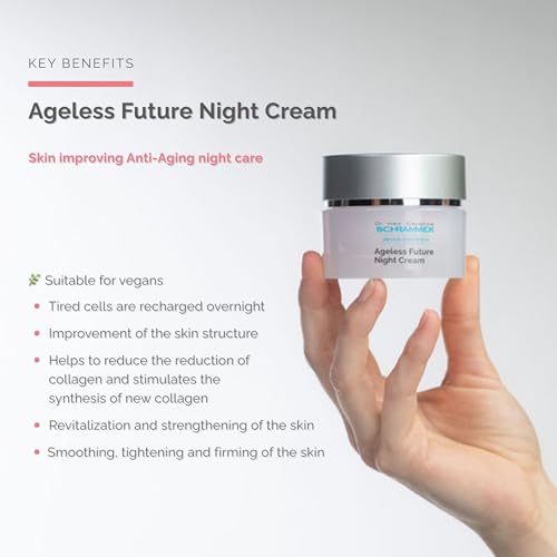 Ageless Future Night Cream (1.7 fl oz) - Skin Improving Anti-Aging Night Care ? Regenerating Night Cream - with Vitamin A - Skin Care - Dr. Schrammek