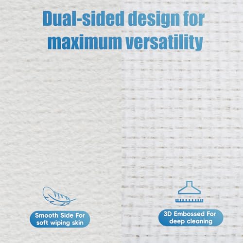 GWT Disposable Face Towels,10"¡¿12" Face Towelette Disposable,Thicken Facial Towels for Women Sensitive Skin,Soft Makeup Remover Dry Wipes, 50 Ct, 1 Pack