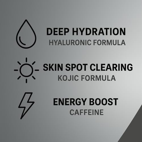 The Men Pen Refresher Kit | Eyebrow, Beard & Hair Filler + Caffeine Eye Roller + Razor 4-Pack, Waterproof, Long-Lasting, Sweat-Proof Grooming Essentials - Grey