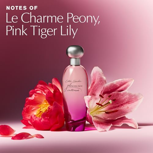Est?e Lauder Pleasures Intense Eau de Parfum Spray with Notes of Peony, Pink Tiger Lily & Jasmine | Perfumes for Women, 3.4 Fl Oz