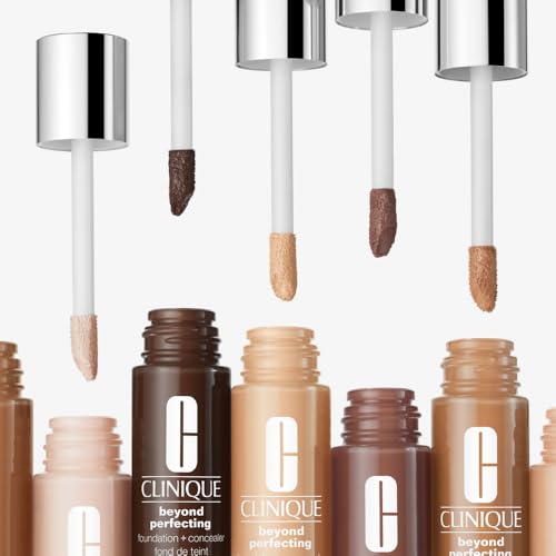Clinique Beyond Perfecting Lightweight Liquid Foundation + Concealer For Dry Combination to Oily Skin Types | Full Coverage + Natural Matte Finish