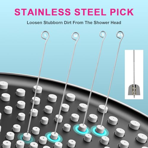 30 Pieces Tiny Brushes for Cleaning Shower Head, Shower Head Nozzle Cleaner Tool Unclogging Small Holes, Cleaning Brushes Picks for Home and Kitchen