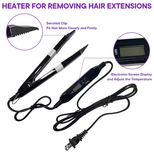 Upgraded V Light Hair Extension Kit UV LED Hair Lamp Machine, Faster Wig Hair Extensions Glue Curing UV Dryer Gel Light, Rechargeable Hair Extension V Lights for Home Salon Hairdressing