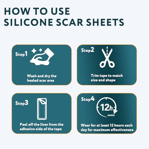 Silicone Scar Tape - 120" x 1.6" Roll - 3M, Extra Long Scar Sheets Medical Grade Reusable Scar Removal for Surgical Scars, C-Section, Tummy Tuck, Keloid and Acne