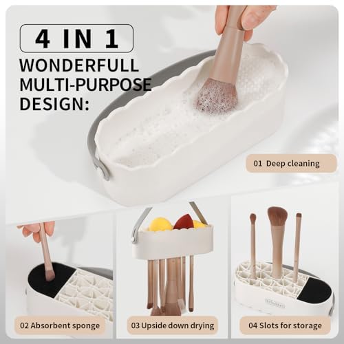 DUcare Makeup Brush Cleaner Shampoo Soap Solid Brush Cleaning Mat Removes Cosmetic Color Brush Cleaner Pad for Cleaning Makeup Sponges Brushes