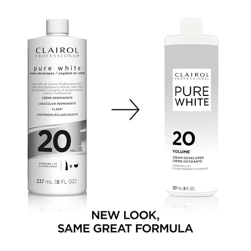 Clairol Professional Clairoxide Pure White 20 Volume Creme Developer, 8 Fl Oz (Pack of 1)