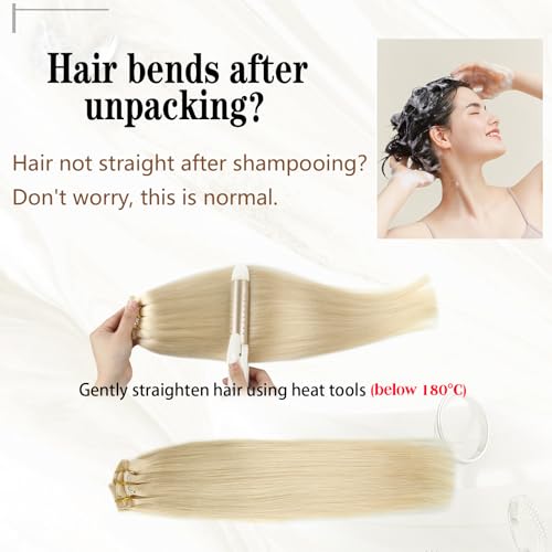 ABH AMAZINGBEAUTY HAIR Blonde Clip in Hair Extensions Straight Clip in Hair Extensions Human Hair 22 Inch Invisible Double Side Skin Weft Clip on Hair #60 Platinum Ash Blonde 8pcs 120G