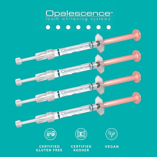 Opalescence 20% with PF Gel Syringes Teeth Whitening (4 Syringes) Refill Kit Carbamide Peroxide. Made by Ultradent, in Melon Flavor. Tooth Whitening Refill Syringes 5401-2