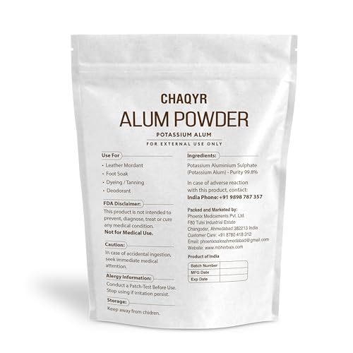 Alum Powder Granulated Potassium Alum Mineral Salt, 3.5 oz, for Deodorant, Leather Tanning, Foot Soak, External Use