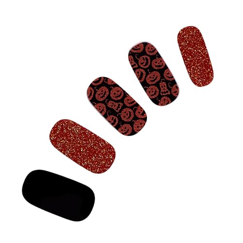 Dashing Diva Gloss Nail Strips - Hallow Queen | UV Free, Chip Resistant, Long Lasting Gel Nail Stickers | Contains 32 Nail Wraps, 1 Prep Pad, 1 Nail File