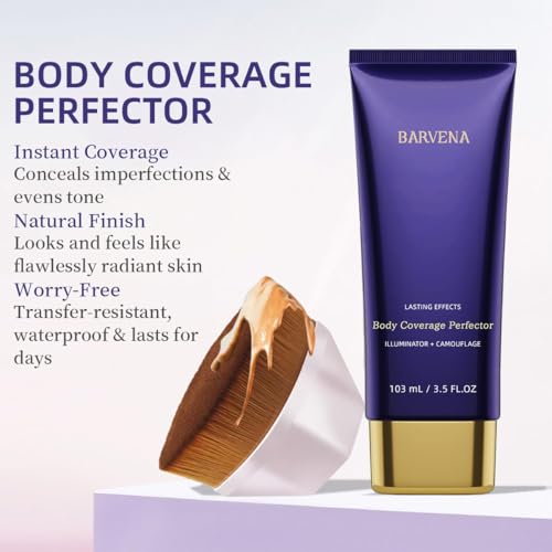 Body Coverage Perfector ? Waterproof Leg & Body Makeup - Tattoo Cover Up Makeup - 3.5 fl.oz (Natural Radiance) (01FAIR RADIANCE)