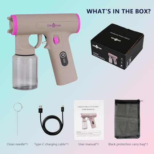Cordless Spray Tan Machine Strong Power With USB Charger Portable Handheld Travel Spray Tan Kit For Home Salon DIY Mobile Beach Travelling