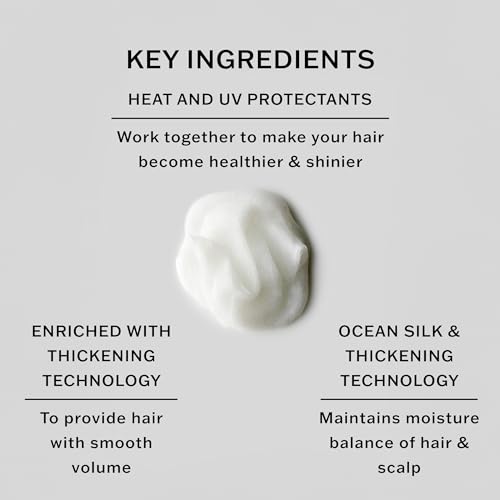 SACHAJUAN Thickening Hair Conditioner, Volumizing, Heat & UV Protectants, Shine & Smooth Volume, Paraben-Free