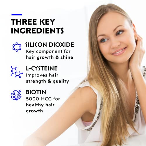 Elon Matrix 5000 - Biotin 5000mcg Vitamins for Hair Growth w/Extended Release - Promotes Healthy & Strong Hair - Pack of 3 (180 Day Supply)