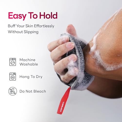 Exfoliating Body Scrubber, Extra Rough Shower Exfoliator Sponge, Body Exfoliating Sponges for Remove Dead Skin, Bath and Body Exfoliate Buffer, Round Sponge for Women (2 Pack)