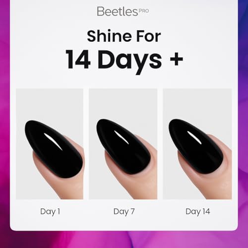 Beetles Pro Gel Top Coat? 20ml Each, High Glossy & Long-Lasting up to 28 Days ? Soak-Off Non-Yellowing Strong Coverage Gel for LED/U V Lamps, Professional Salon Manicure