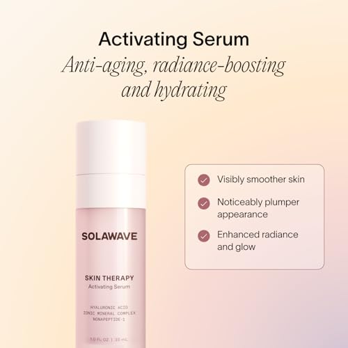 Microcurrent and Red Light Therapy Actvating Serum | For Skincare Wands 3-Pack with 2 Refills | Enhance Facial Skincare Wand Results by Solawave