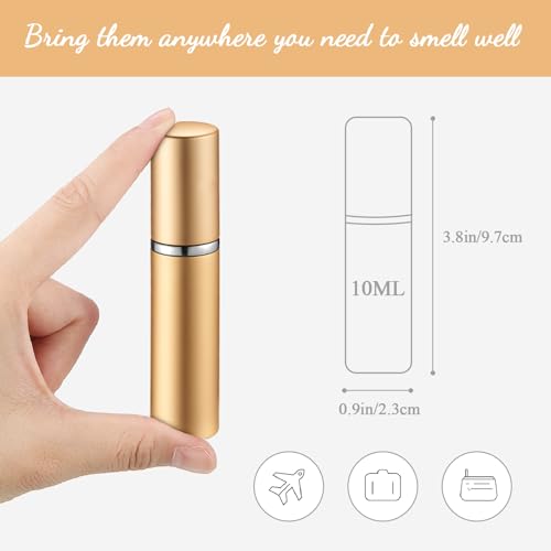 Zonon 56 Pieces Refillable Perfume Atomizer Mini Refillable Spray Perfume Bottle Portable with 56 Pieces Refill Pump Dispenser Pump Transfer Tool for Outgoing(Colorful,10ml)