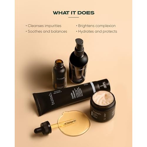 Buttah Skin Supreme Kit for Melanin Rich Skin | CocoShea Revitalizing Cream 2 oz | Vitamin C Serum 1 oz | Cleanser 3.4 oz | Rosewater Toner 3.4 oz | Black Owned Skincare