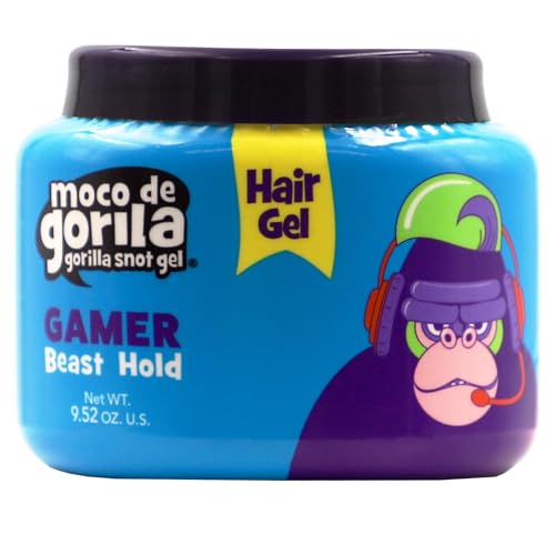 Moco de Gorila Gamer, Hair Styling Gel, Gives your Hairstyle a Long-Lasting Effect, Reactivate with Water, High Fixation, 3-Pack of 9.52 Oz Each, 3 Jars