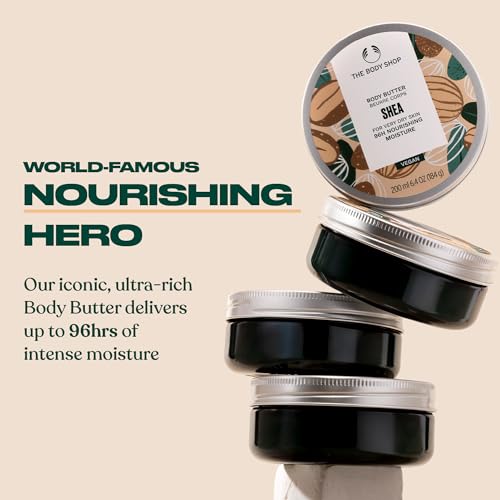 The Body Shop Shea Gift Set - 4 Piece Set, Includes Shower Cream, Body Butter, Face & Body Bar, Hand Balm, Vegan