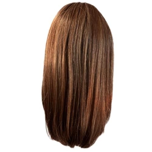 GABOR Front Cover Layered Long Bob Style Wig, Hand-Tied Mono Top by Hairuwear, Average Cap - GF8-29SS Hazelnut
