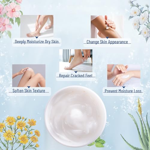 OUKEYA Urea Cream 42% plus Salicylic Acid 2% Net 5.29 Oz for Dry Cracked Feet,Heels,Knees,Elbows,Hands Repair Treatment Moisturizes and Removes Corns,Calluses,Dead Skin,and Softens Toenails Pack of 4