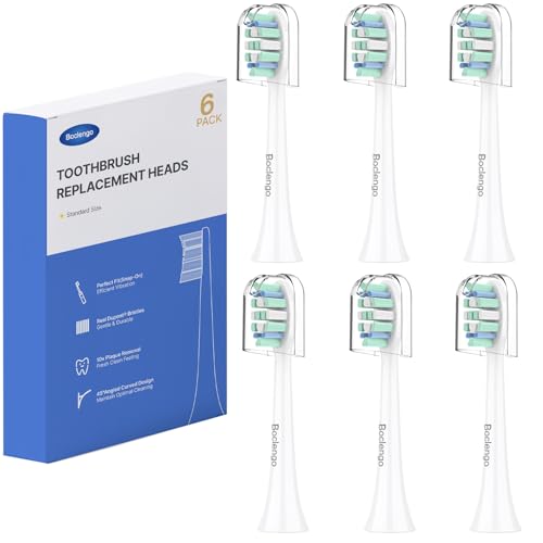 Toothbrush Heads for Philips Sonicare Replacement Heads G2,C1,4100,C2,Electric Replacement Brush Head Compatible with Phillips Sonicare Brush G2,C2,C1,for Philips Sonic Care Toothbrush,6 Pcs