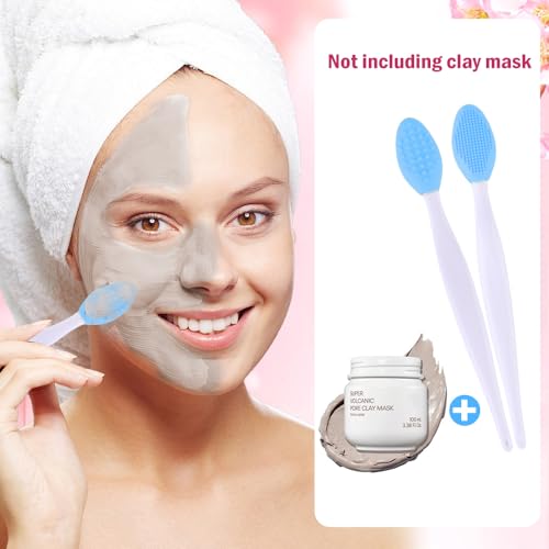 10 Pcs Silicone Lip Scrub Brush Exfoliating,Nose Clean Blackhead Removal,Lip Scrubber for Lip Lightening,Lip Exfoliator Scrubber Tool for Dark Lips