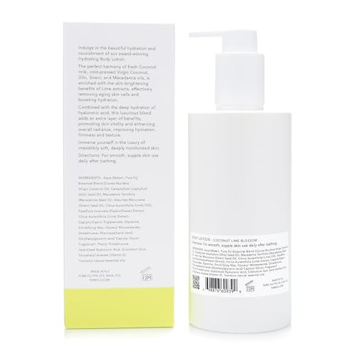 PURE FIJI Hydrating Body Lotion, Coconut Lime Blossom (10.14 Fl.Oz /300ml)