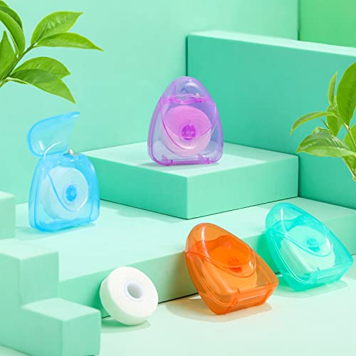 Patelai 48 Boxes Dental Floss Bulk Each 54 Yards/50 M Mint Waxed Mini Travel Size Tooth Floss Picks Pack Individually Wrapped for Adults Homeless Teeth and Gum Protection
