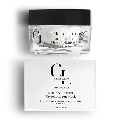 C?leste Lumi?re¢ç Radiant PhytoCollagen Mask - Luxury Hydrating Face Mask Formula with Plant Collagen & Botanical Oils - Moisturizes, Nourishes & Enhances Glowing Beauty - 1.7 fl oz / 50ml