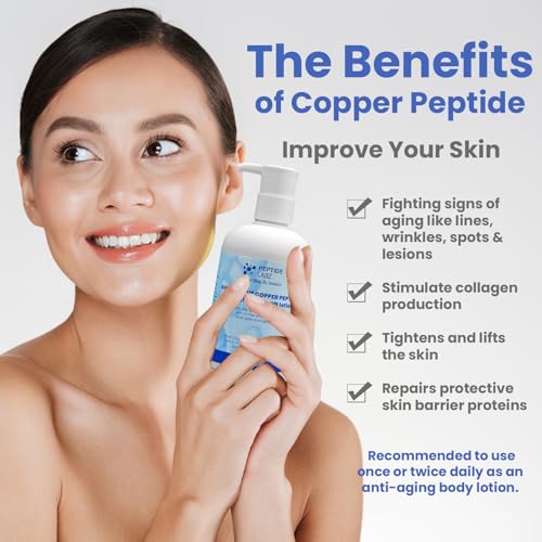 Copper Peptide & Hyaluronic Acid - Body Lotion - Anti-Aging, Skin Firming & Hydrating Formula, 10 Fluid Ounce