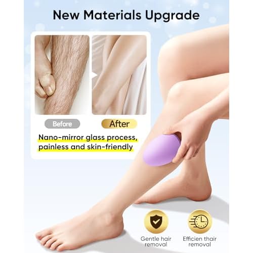 Crystal Hair Eraser for Women and Men, Reusable Crystal Hair Remover Magic Painless Exfoliation Hair Removal Tool, Magic Hair Eraser Device for Legs Back Arms