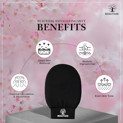 Korean Exfoliating Mitt for Shower - Exfoliating Glove Body Scrubber - Skin Exfoliator & Dead Skin Remover (1 Pack)