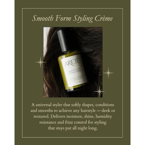 ARET? Smooth Form Styling Cr?me, Lightweight Hair Shaping Cream for Women + Men, Lemon Protein, Organic Black Seed Oil, Marsh Mallow Flower, Shea Butter, Anti Frizz Heat Protectant, Made in USA, 3.8oz