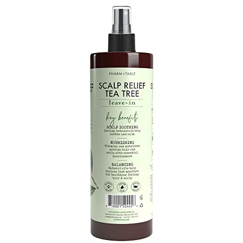 Leave In Conditioner Spray - Tee Trea Scalp Treatment - Anti-Dandruff and Dry & Itchy Scalp treatment, Hydrating & Medicated Formula for Psoriasis and Scalp Care - Detangles & Nourishes Hair.