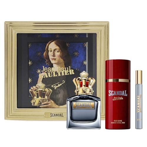 Jean Paul Gaultier Scandal Pour Homme Gift Set - Eau de Toilette 3.4 oz + Deodorant 5.1 oz + Eau de Toilette 0.34 oz