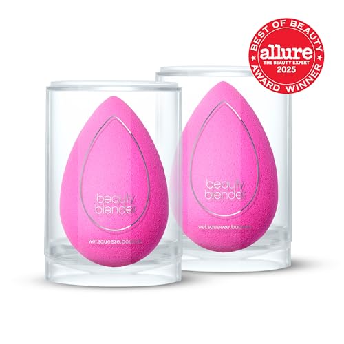 Beautyblender¢ç | Original Pink Beauty Blender 2-Piece Bundle for Blending Foundations, Powders, and Creams, Super-Soft Foam for Streak-Free Application, Made in the USA, Reusable, Washable