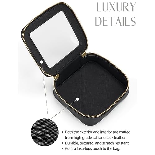 Popvibe Clear Makeup Bag Travel Cosmetic Case Transparent Toiletry Bag with Zipper, Portable Make Up Organizer Traveling Compact Car Bag for Essentials