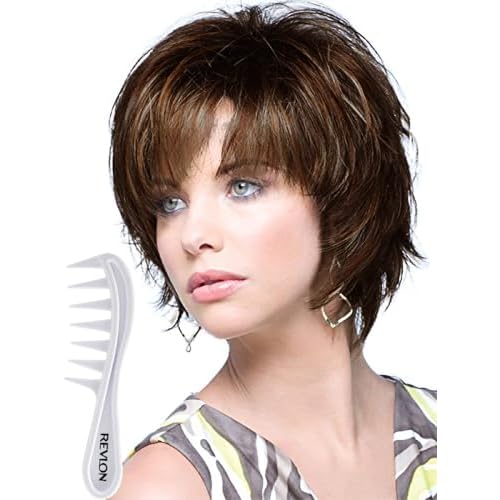 Noriko Sky Synthetic Wig by Rene of Paris and Wig Lift Comb - Coffee Latte-R - Bundle 2 Items