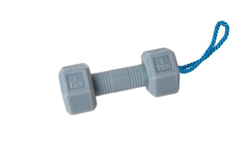 BigMouth Dumbbell Soap On Rope, Gray, Medium