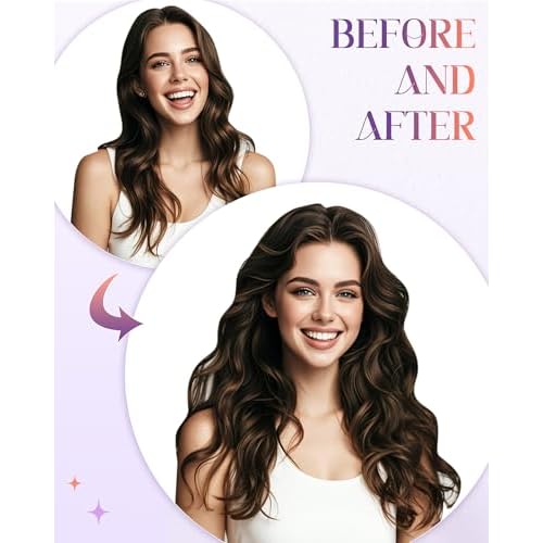 LaaVoo Sew in Hair Extensions Real Human Hair 26 Inch 140g Weft Hair Extensions Long Hair