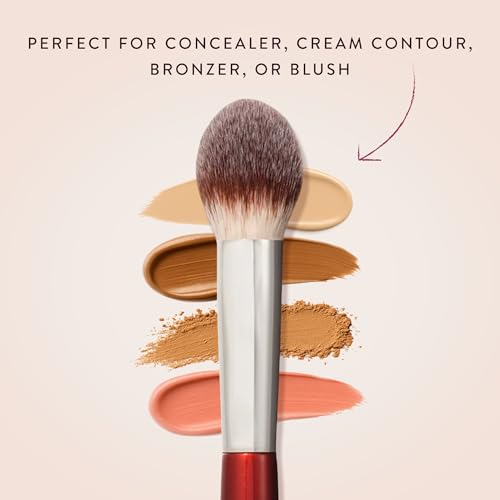BK BEAUTY 110 LARGE CONCEALER BRUSH ? Dense Tapered Under-Eye Concealer Brush for Quick Blending, Full Coverage Finish, No Product Absorption