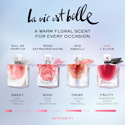 Lanc?me La Vie Est Belle L'Elixir Eau de Parfum - Long Lasting Fragrance with Raspberry, Violet & Cocoa Butter - Floral Women's Perfume