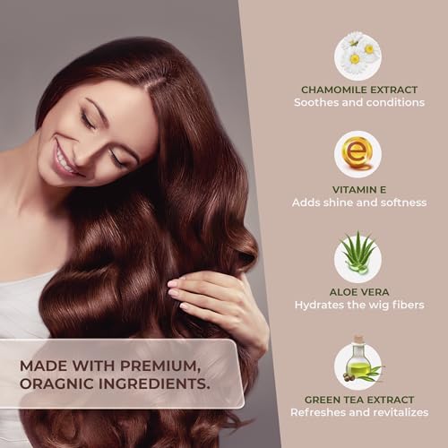 Arlena Luxury Wig Shampoo and Conditioner Set for Synthetic and Natural Hair Wigs - Made in USA, Sulfate-Free, Enhances Shine & Softness, Prolongs Wig Lifespan, Deeply Nourishes & Detangles