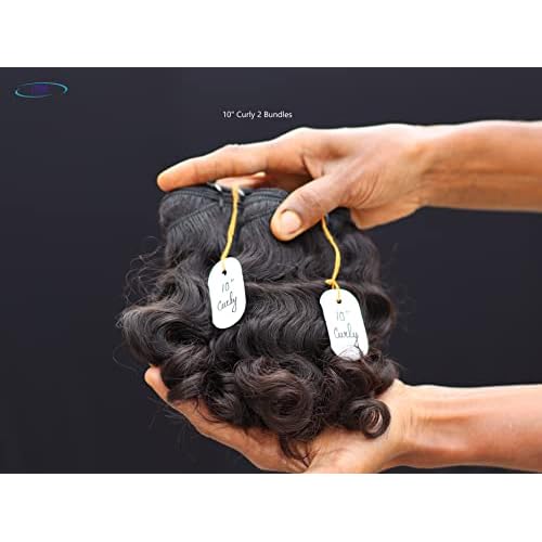 IDM 10¡± Curly 2 bundles raw Indian hair natural Indian curly single donor hair