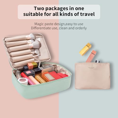 Travel Makeup Bag Cosmetic Bag Makeup Bag Toiletry bag for women and men (Green)